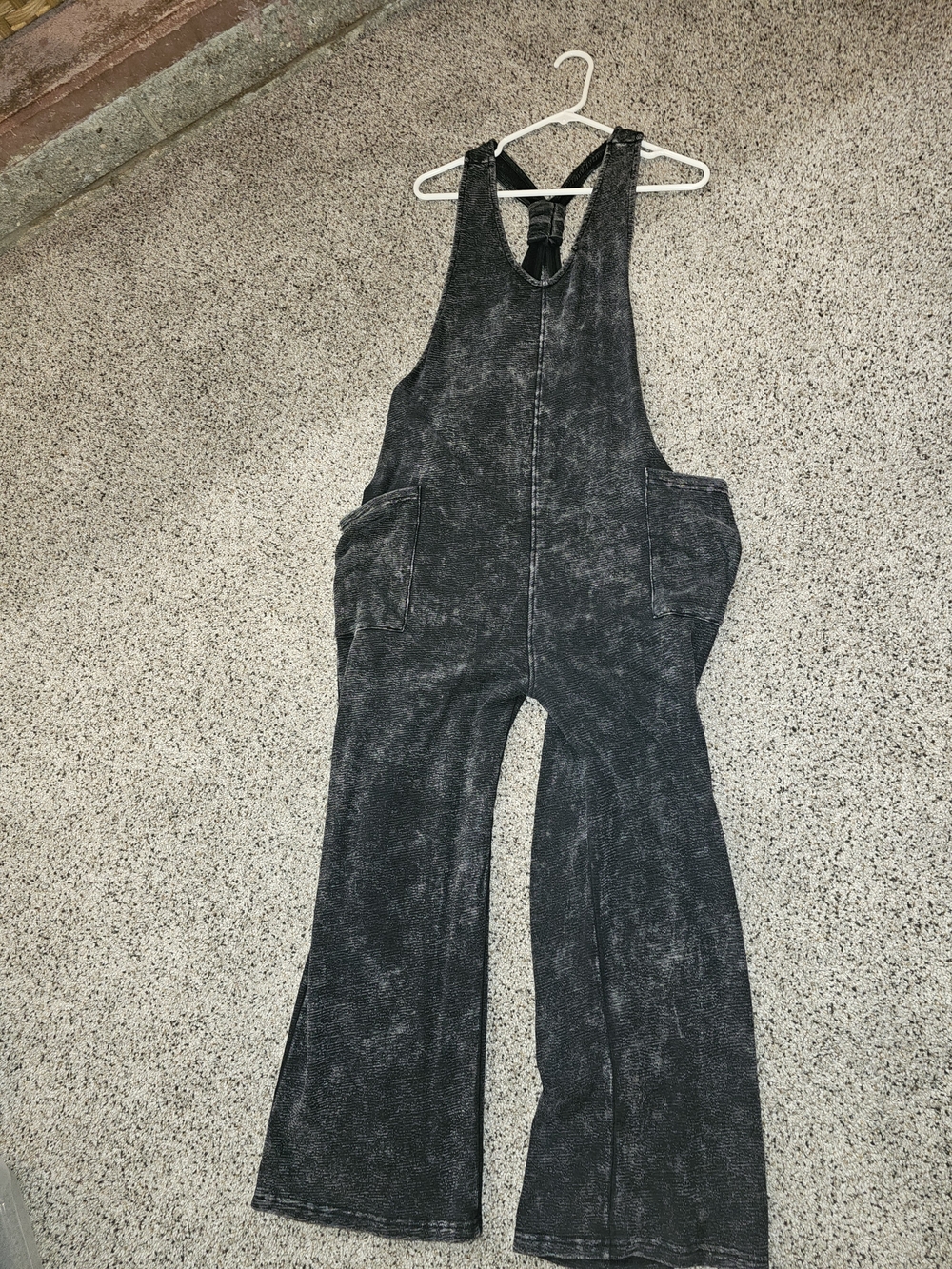 Mono B Washed Black Sleeveless Jumpsuit Romper